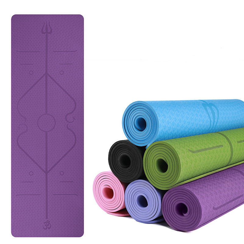 Yoga Mat Two-Color 6Mm Posture Line Yoga Mat Fitness Mat - Image 5