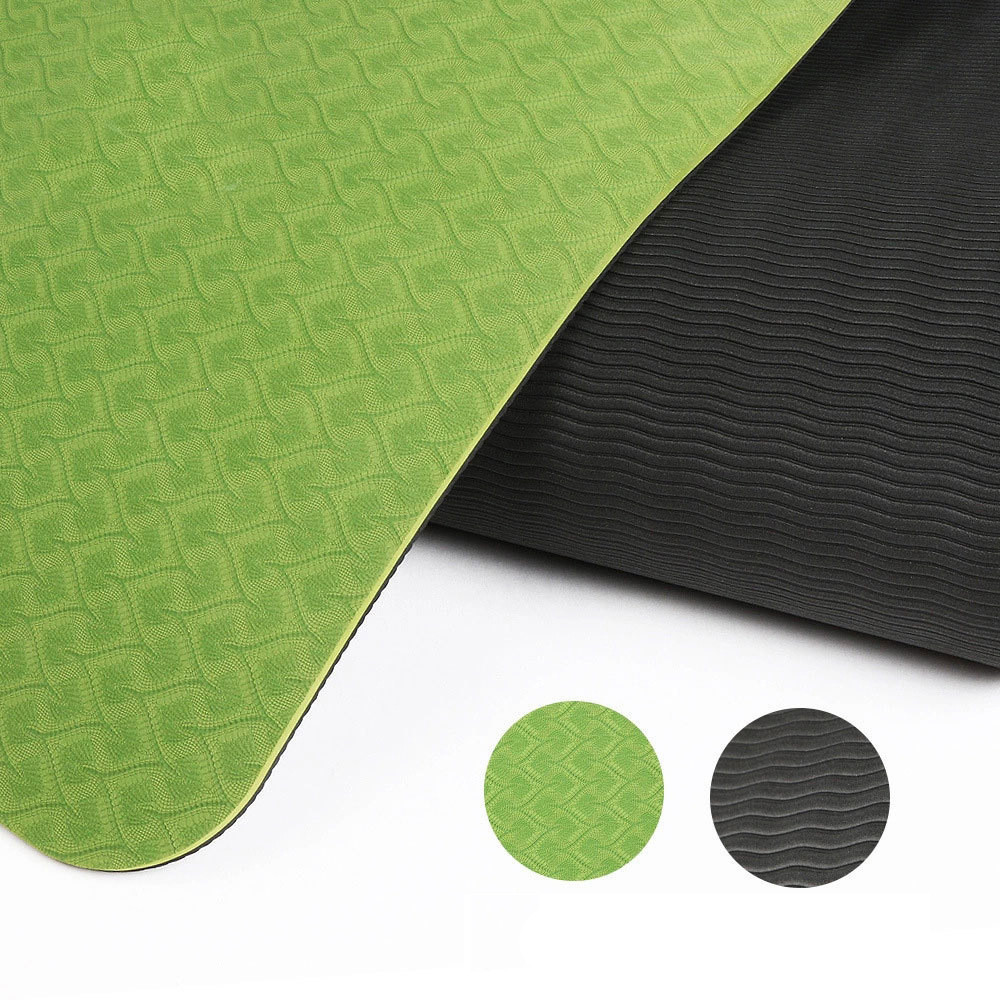 Yoga Mat Two-Color 6Mm Posture Line Yoga Mat Fitness Mat - Image 3